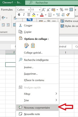 Comment insérer un commentaire dans Microsoft Excel ?
